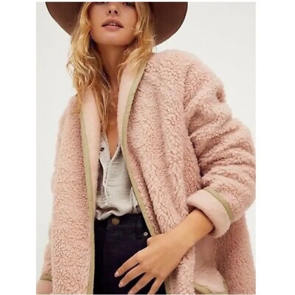 New Free People We The Free Irresistible Teddy Cardi Sweater Coat Jacket - Picture 3 of 6